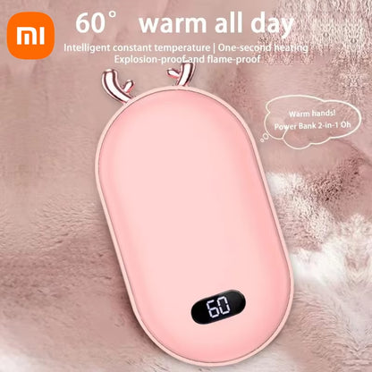 2-in-1 Portable Hand Warmer & Power Bank - Adjustable Temperature for Outdoor Adventures