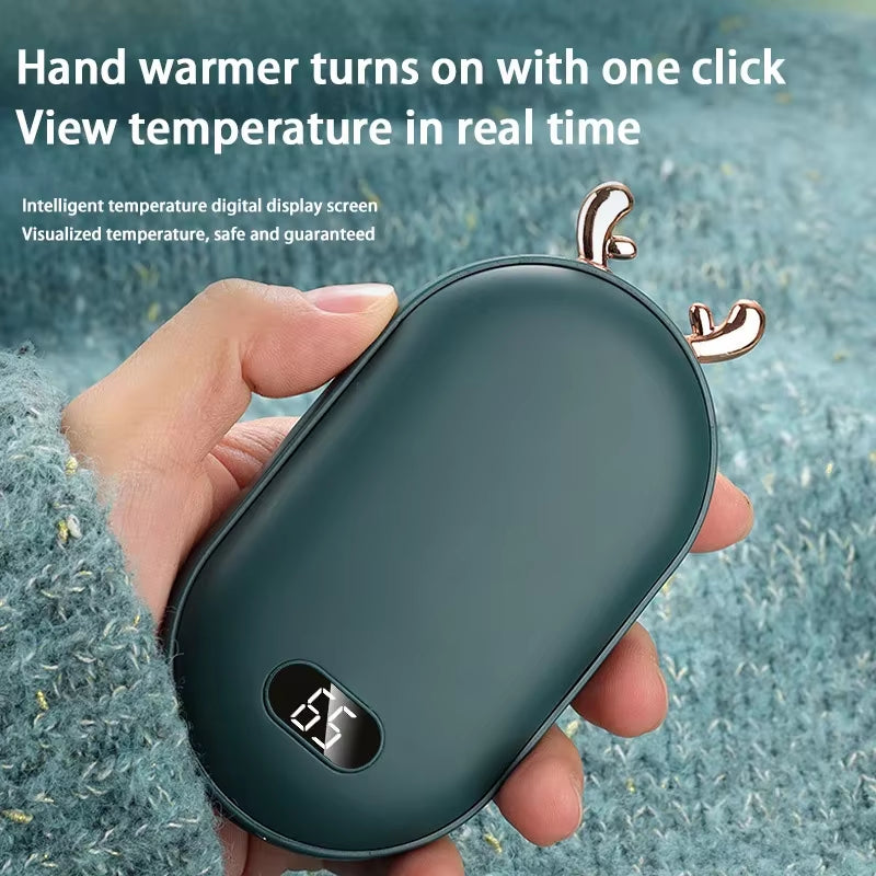 2-in-1 Portable Hand Warmer & Power Bank - Adjustable Temperature for Outdoor Adventures