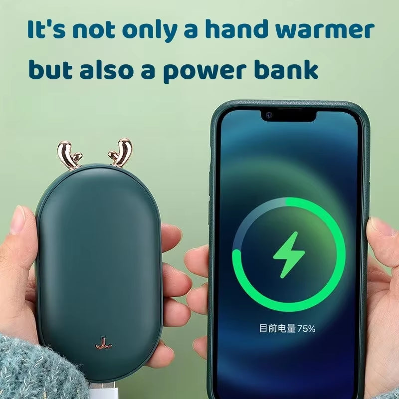 2-in-1 Portable Hand Warmer & Power Bank - Adjustable Temperature for Outdoor Adventures