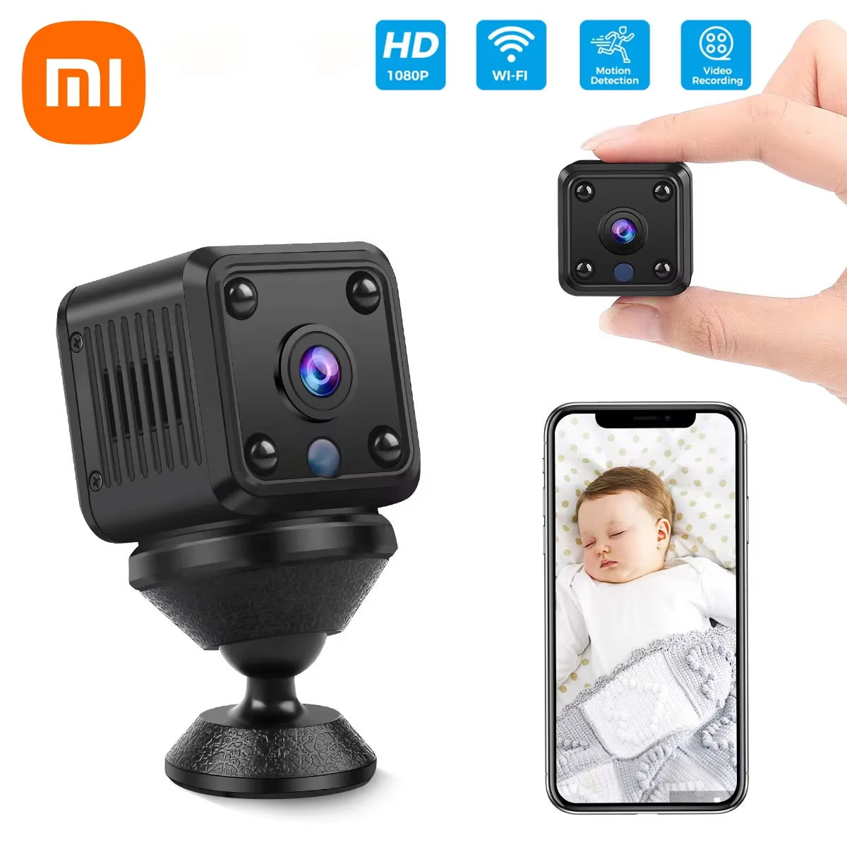 X6 Mini Wi-Fi IP Camera - HD 1080P Wireless Security Surveillance with Night Vision - baby surveillance, smart home